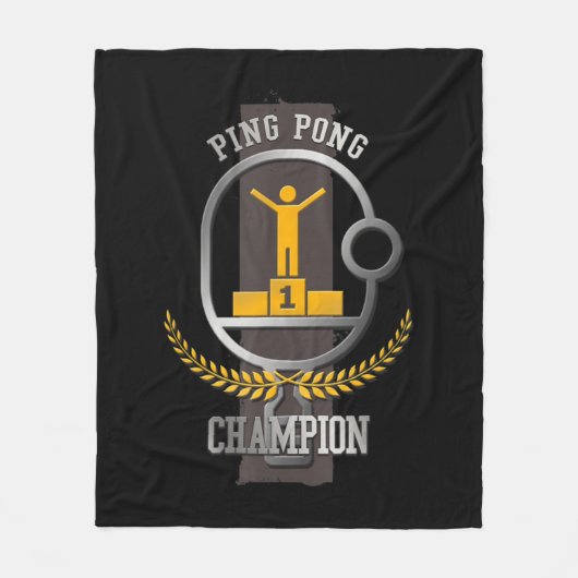 Ping Pong Champion Fun Table Tennis Player Gift Fleece Deken (Voorkant)