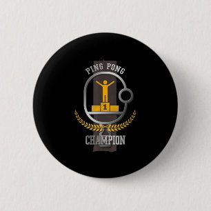 Ping Pong Champion Fun Table Tennis Player Gift Ronde Button 5,7 Cm