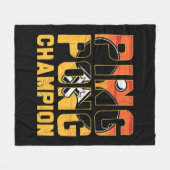 Ping Pong Champion Retro Table Tennis Fleece Deken (Voorkant (Horizontaal))