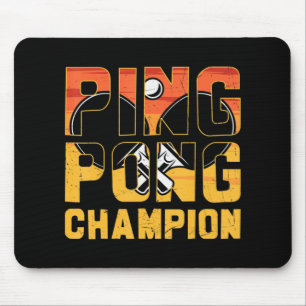Ping Pong Champion Retro Table Tennis Muismat