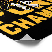 Ping Pong Champion Retro Table Tennis Poster (Hoek)