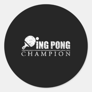 Ping Pong Champion Ronde Sticker