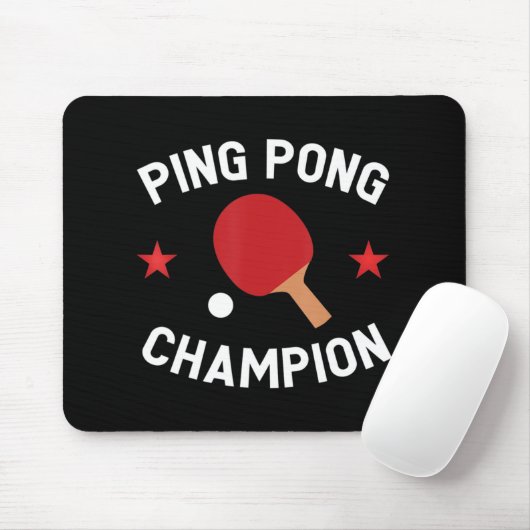 Ping Pong Champion Table Tennis Lover Gift Muismat (Met muis)