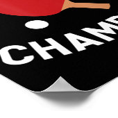 Ping Pong Champion Table Tennis Lover Gift Poster (Hoek)