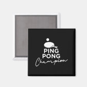 Ping Pong Champion Table Tennis Magneet (Voorkant / Achterkant)