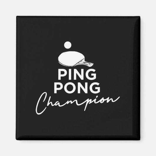 Ping Pong Champion Table Tennis Magneet (Voorkant)