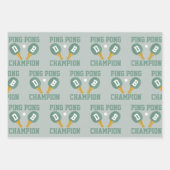 Ping Pong Champion Wrapping Papieren Bladen Inpakpapier Vel (Voorkant 3)