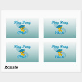 Ping Pong Chick #3 Rechthoekige Sticker (Vel)