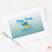 Ping Pong Chick #3 Rechthoekige Sticker (Envelop)