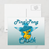 Ping Pong Chick #7 Briefkaart (Voorkant / Achterkant)