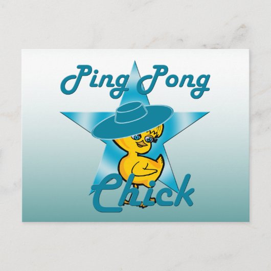 Ping Pong Chick #7 Briefkaart (Voorkant)