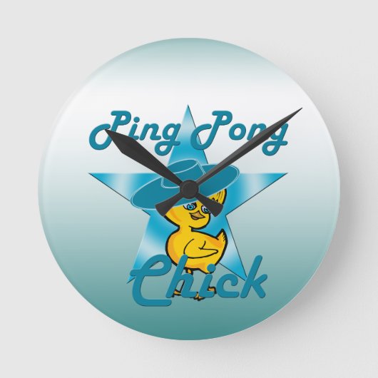 Ping Pong Chick #7 Ronde Klok (Voorkant)