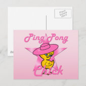 Ping Pong Chick #8 Briefkaart (Voorkant / Achterkant)