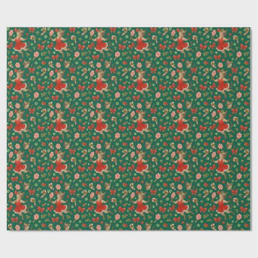 Ping Pong Christmas Themed for Siamese Cat Lovers  Cadeaupapier (Vlak)