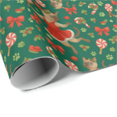 Ping Pong Christmas Themed for Siamese Cat Lovers  Cadeaupapier (Rol Hoek)