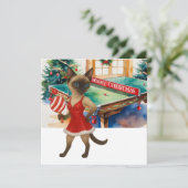 Ping Pong Christmas Themed for Siamese Cat lovers Feestdagenkaart (Staand voorkant)