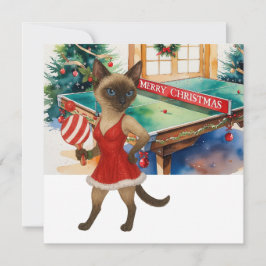 Ping Pong Christmas Themed for Siamese Cat lovers Feestdagenkaart