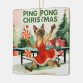 Ping Pong Christmas Themed for Siamese Cat lovers Keramisch Ornament (Links)