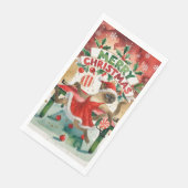 Ping Pong Christmas Themed for Siamese Cat Lovers Servet (Hoek)