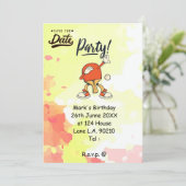 Ping Pong dabbing Table Tennis party grappig Kaart (Staand voorkant)