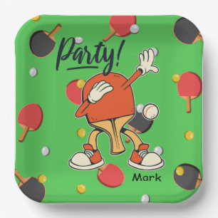 Ping Pong dabbing Table Tennis party grappig Papieren Bordje