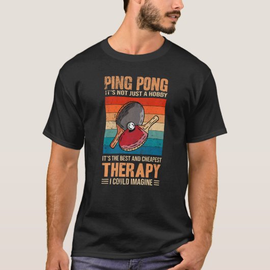 Ping Pong De beste & goedkoopste therapie Retro Pi T-shirt (Voorkant)