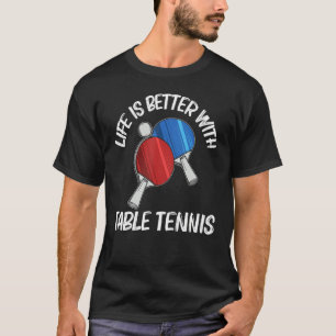 Ping Pong Design voor Mannen Vrouwen Tafeltennis P T-shirt