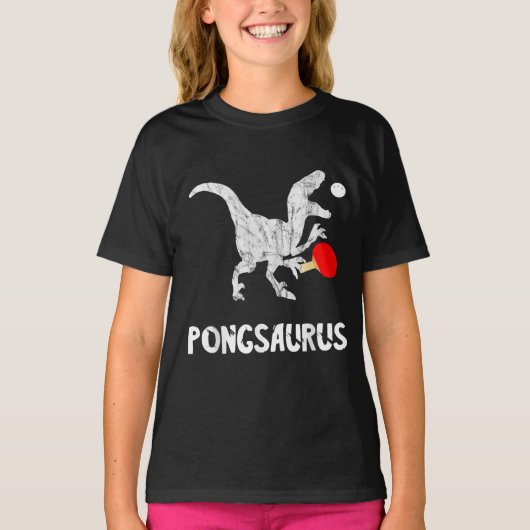 Ping Pong Dinosaurs Pingpong Player Dino Tabel Tie T-shirt (Voorkant)
