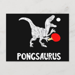 Ping Pong Dinosaurs Pingpong Player Dino Tabel Tie Uitnodiging Briefkaart