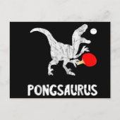 Ping Pong Dinosaurs Pingpong Player Dino Tabel Tie Uitnodiging Briefkaart (Voorkant)