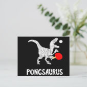 Ping Pong Dinosaurs Pingpong Player Dino Tabel Tie Uitnodiging Briefkaart (Staand voorkant)