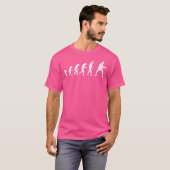 Ping Pong Evolution voor Grappig Tafeltennis T-shirt (Voorkant volledig)