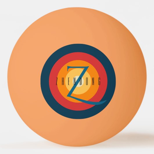 Ping Pong gepersonaliseerde bewerkbare naam Initia Pingpongbal (Voorkant)