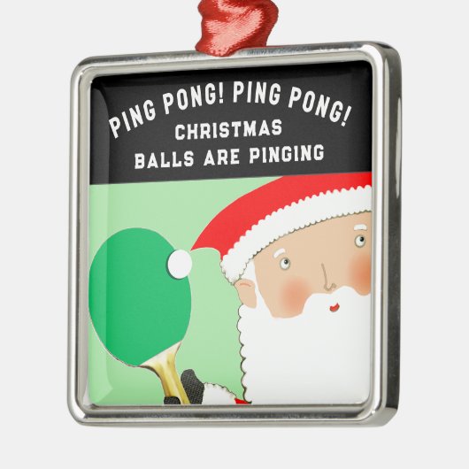 Ping-Pong Holiday Gift Metalen Ornament (Links)