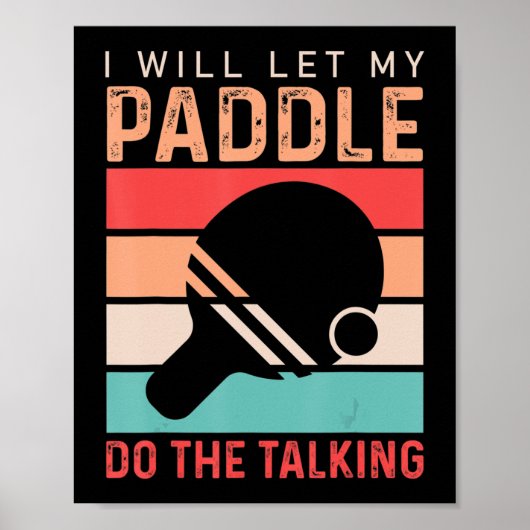 Ping Pong Ik laat mijn Paddle de Talking doen Poster (Voorkant)