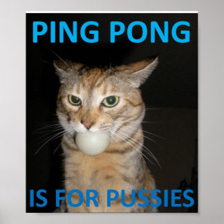 Ping Pong is bestemd voor pussieën Poster