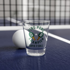 Ping Pong Kampioen Gepersonaliseerd Schot Glas