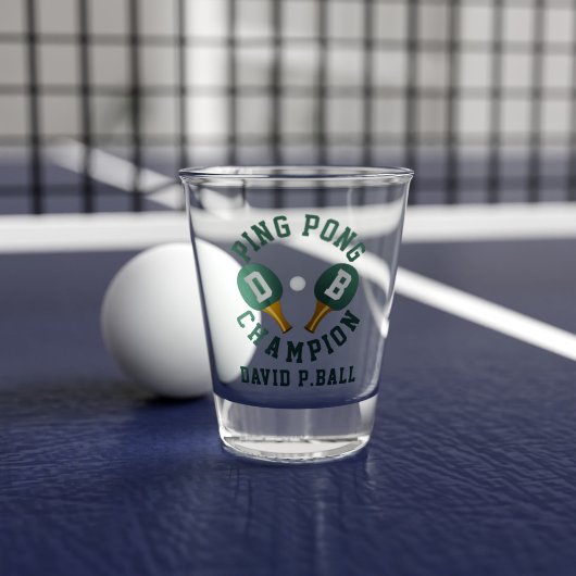 Ping Pong Kampioen Gepersonaliseerd Schot Glas