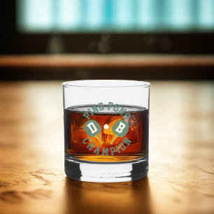 Ping Pong Kampioen Gepersonaliseerd Whiskey Glas
