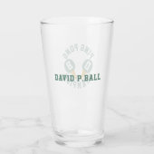 Ping Pong Kampioen Gepersonaliseerde Pint Glas (Achterkant)