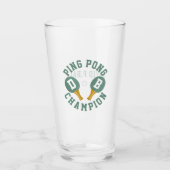 Ping Pong Kampioen Gepersonaliseerde Pint Glas (Voorkant)