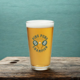 Ping Pong Kampioen Gepersonaliseerde Pint Glas