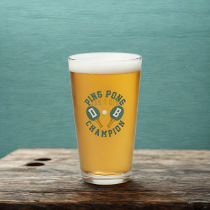 Ping Pong Kampioen Gepersonaliseerde Pint Glas