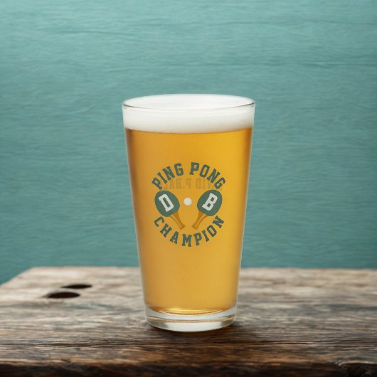Ping Pong Kampioen Gepersonaliseerde Pint Glas