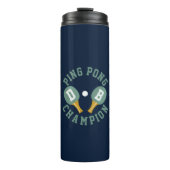 Ping Pong Kampioen Sport Monogram Thermische Tumbl Thermosbeker (Voorkant)