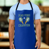 Ping Pong Kampioen Tafeltennisser Blauw Schort