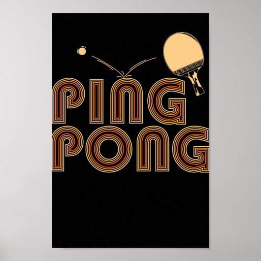Ping Pong Kelle mit Ball Tischtennis Poster (Voorkant)
