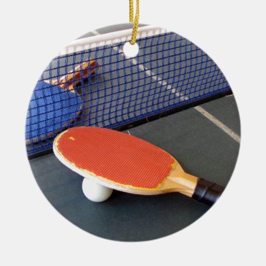 Ping Pong Keramisch Ornament (Voorkant)