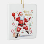Ping Pong Kerst met Sinterklaas Keramisch Ornament (Rechts)