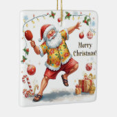 Ping Pong Kerst met Sinterklaas Keramisch Ornament (Rechts)